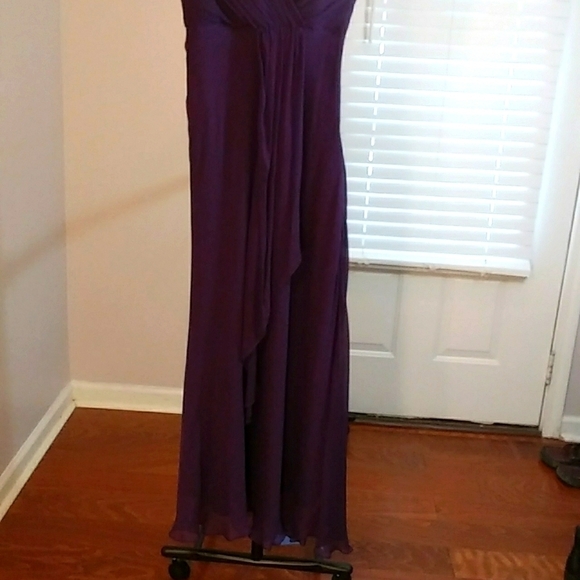 J Crew 100% Silk Purple Fit & Flare Sleeveless Dress Size 2 Fully Lined Side Zip - Picture 12 of 12